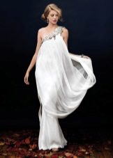 Vestido blanco de seda griega