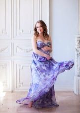 Vestido lilás para grávidas