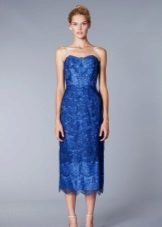 Lace Midi Bustier Dress