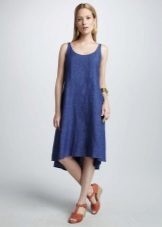 Plátěné šaty A-Line - Sundress střední délky
