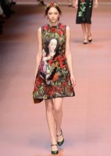Dolce Gabbana black dress with roses