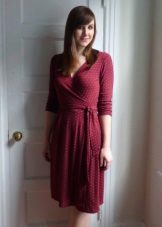 Burgundy Wrap плетена рокля