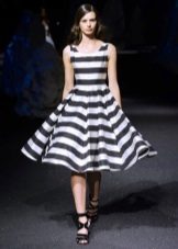 a-line striped dress
