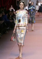 Klänning med barnteckningar Dolce Gabbana