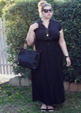 Long casual shirt dress for overweight