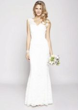 Long Sheath Lace Wedding Dress