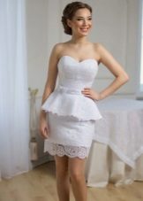 Brudekjole Sheath Peplum