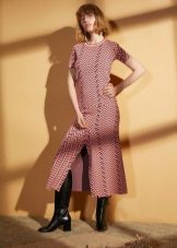 Woolen Midi Slit Dress