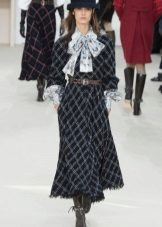 Chanel Woolen Check Dress