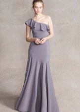  Crepe de Chine dress with frill