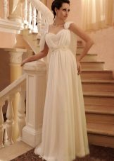 Empire style wedding dress on the straps