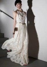 Boho style wedding lace dress