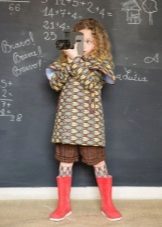 A-linje färgad klänning för flickor 3-5 år