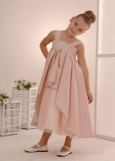 šaty s vysokým pásom pre dievčatá od 3 do 5 rokov