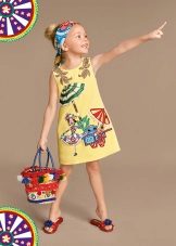 Letné šaty pre dievčatá s potlačou