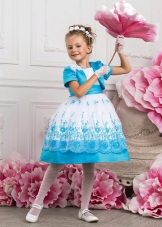 Blue ball gown for a girl