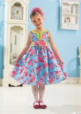 Ljetna haljina za djevojčicu s cvijećem