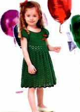 Лятна трикотажна рокля за момичета на 6 години