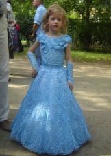 Elegantna haljina za djevojčicu pletena duga