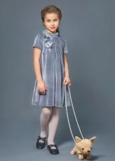 Елегантна рокля за момичета 8-9 години кадифе