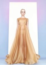 gyllene organza klänning