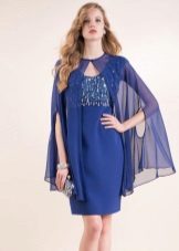 light cape to a blue dress