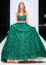Колан до дълга зелена рокля