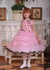 Абитуриентска рокля в детска градина розова а-линия