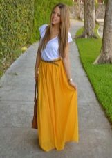 geltonas ilgas vasaros sijonas