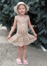 Pletené letné šaty pre dievča od 5 rokov