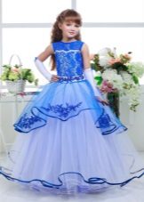 Κομψή μπάλα φόρεμα για το κορίτσι μπλε