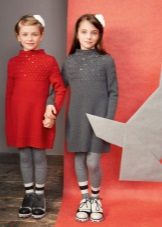 Kızlar için kışlık örme kazak elbise