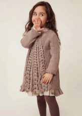 Vestido de tricô de inverno para meninas