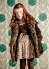 Leopard εκτύπωση χειμωνιάτικο φόρεμα για τα κορίτσια