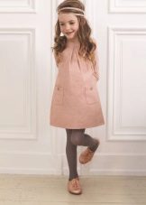 Vestido de invierno rosa para niñas