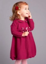 Zimska puffy pletena haljina za djevojčice