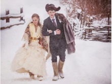 Mariage d'hiver dans le style russe