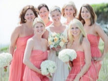 Pink bridesmaids outfits