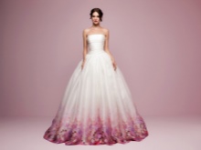 Cor elegante vestido de noiva inchado