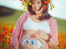 Боди арт на бременно коремче - бебе Аленка