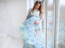 Himpunan gambar seorang wanita hamil dalam studio foto
