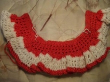 Rochii de tricotat cu un jug pentru fete 1-3 ani - pasul 4