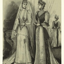 Robes de mariée droites du XVIIIe siècle