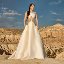 Tulipia Gold Embroidered Wedding Dress