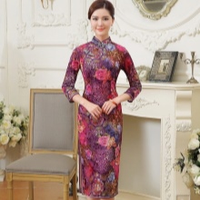 Mid Qipao-jurk met driekwartmouwen