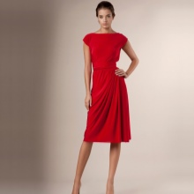 Jersey dress red closed
