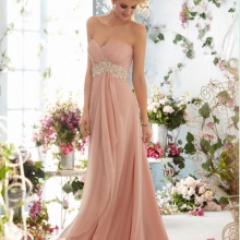 Empire style dress pink