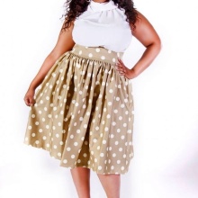 puffy midi skirt for overweight women