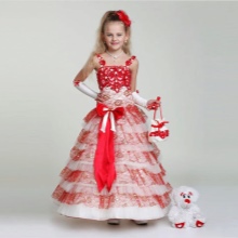 Новогодишња хаљина за девојчицу бело-црвена