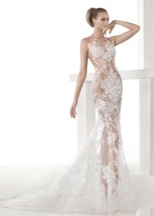 Lace Straight Wedding Dress by Pronovias